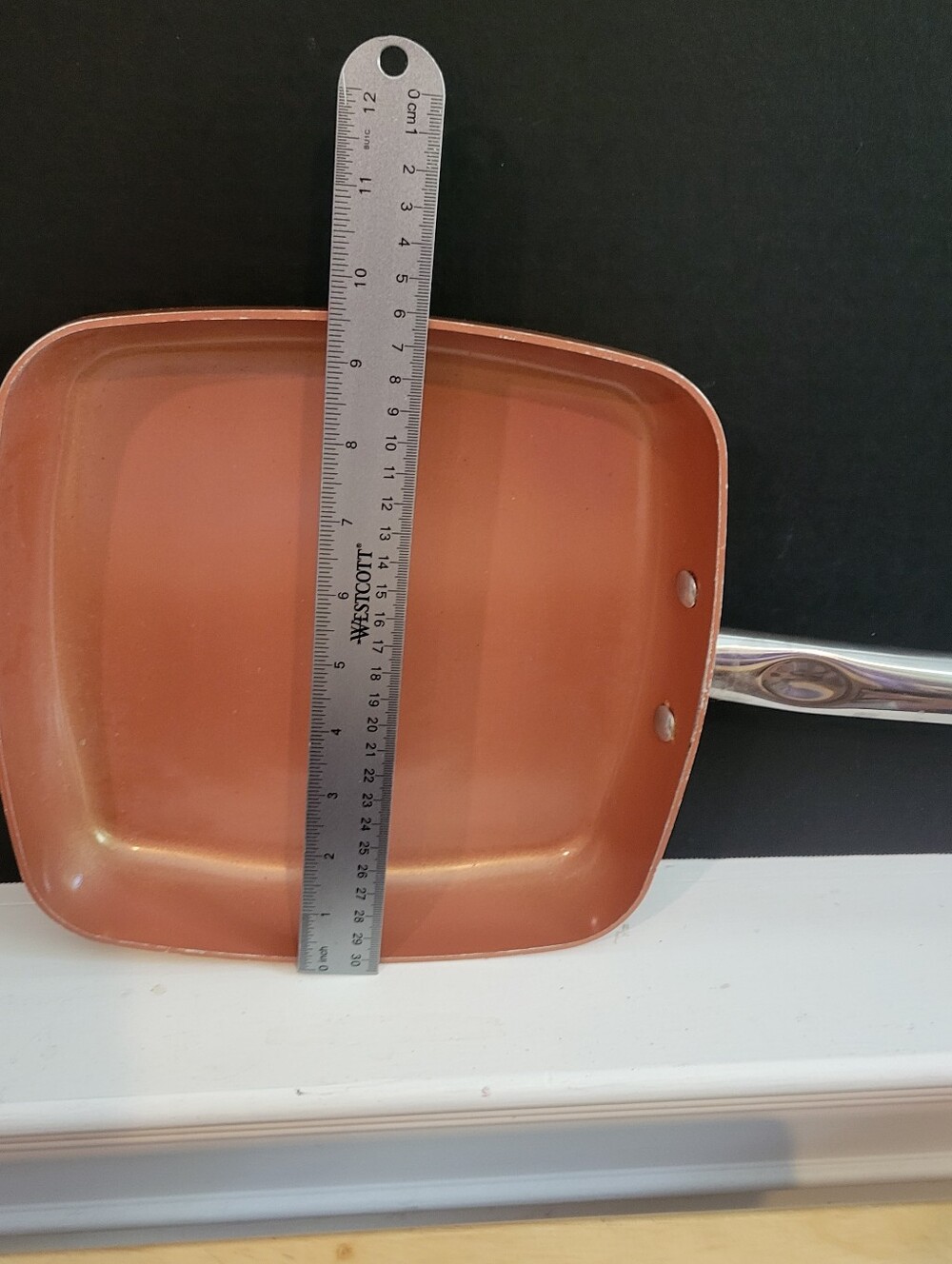 Copper Chef Square Frying Lightweight Pan Nonstick Coating 9.5" - Picture 3 of 7